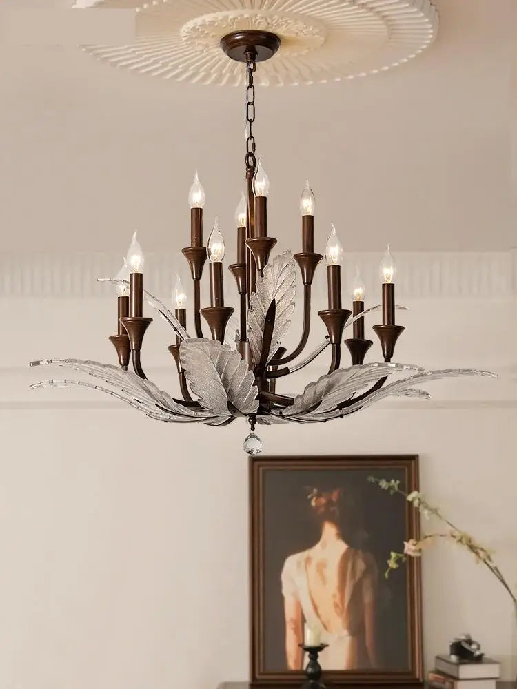 lustre vintage en cristal pour éclairage intérieur élégant