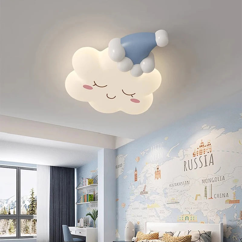 plafonnier nuage rose pour chambre d'enfant romantique et chaleureuse