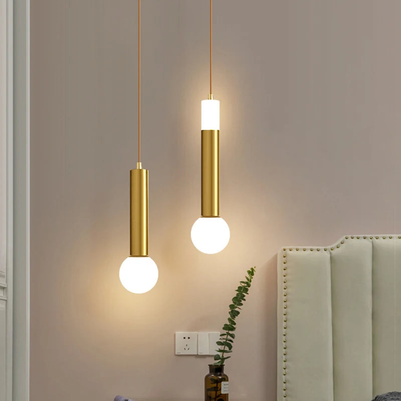 suspension moderne à tube long en led pour décoration intérieure luxe