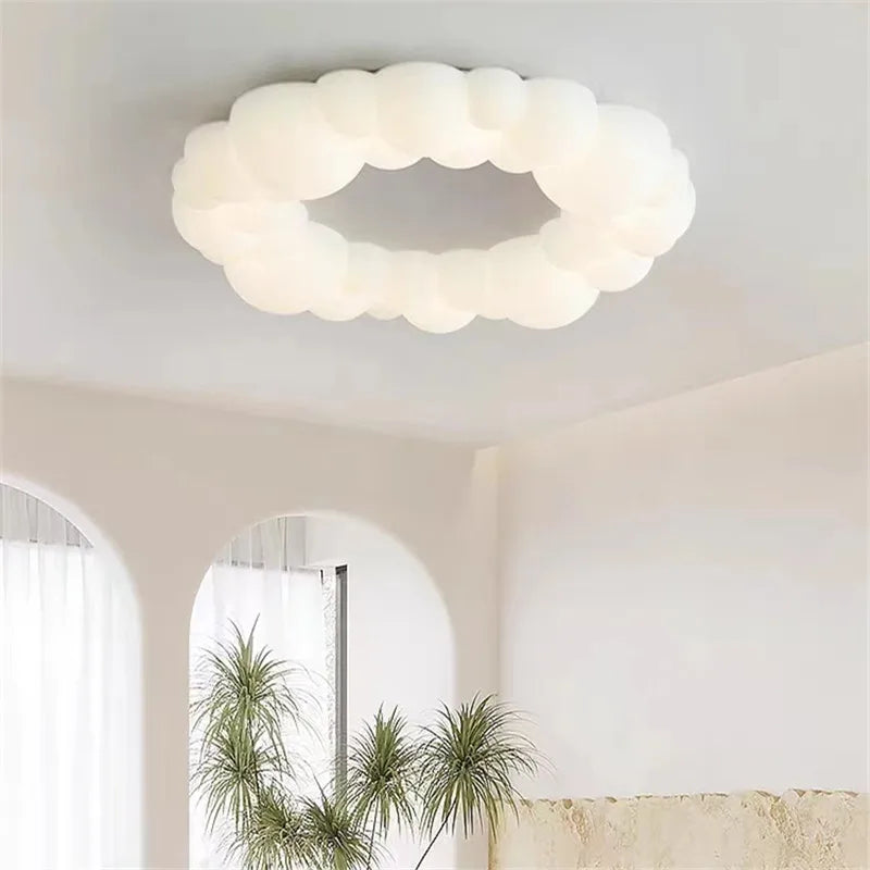 plafonnier led moderne design nordique en forme de nuage