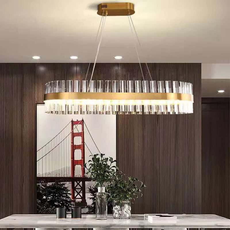 lustre led moderne en cristal pour un éclairage élégant