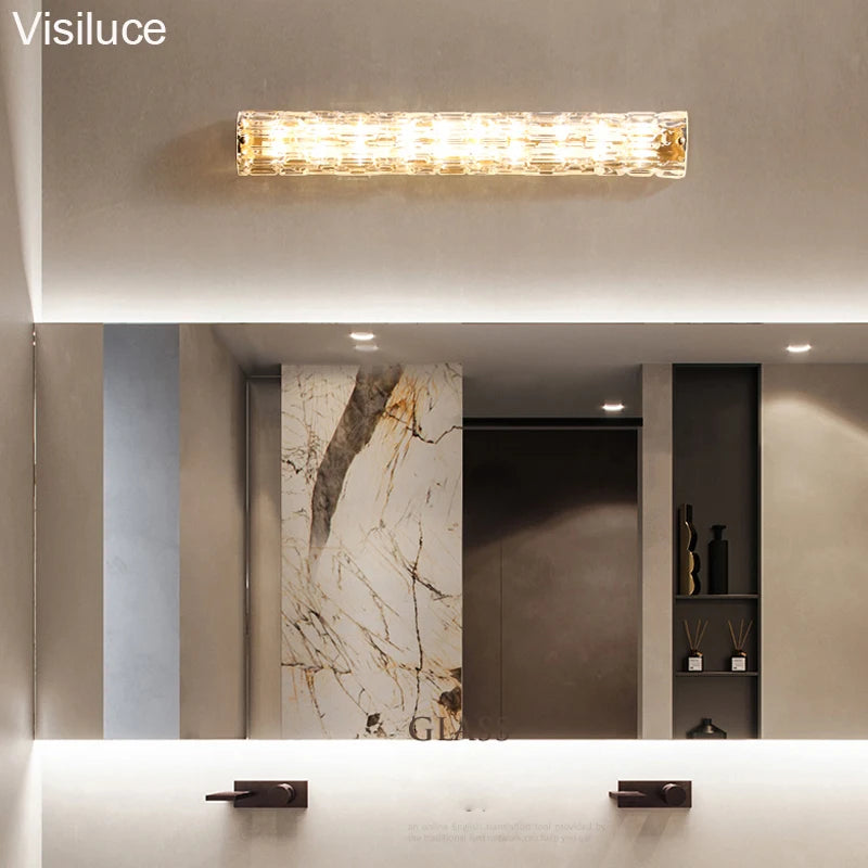 applique murale led en verre style italien moderne luxe