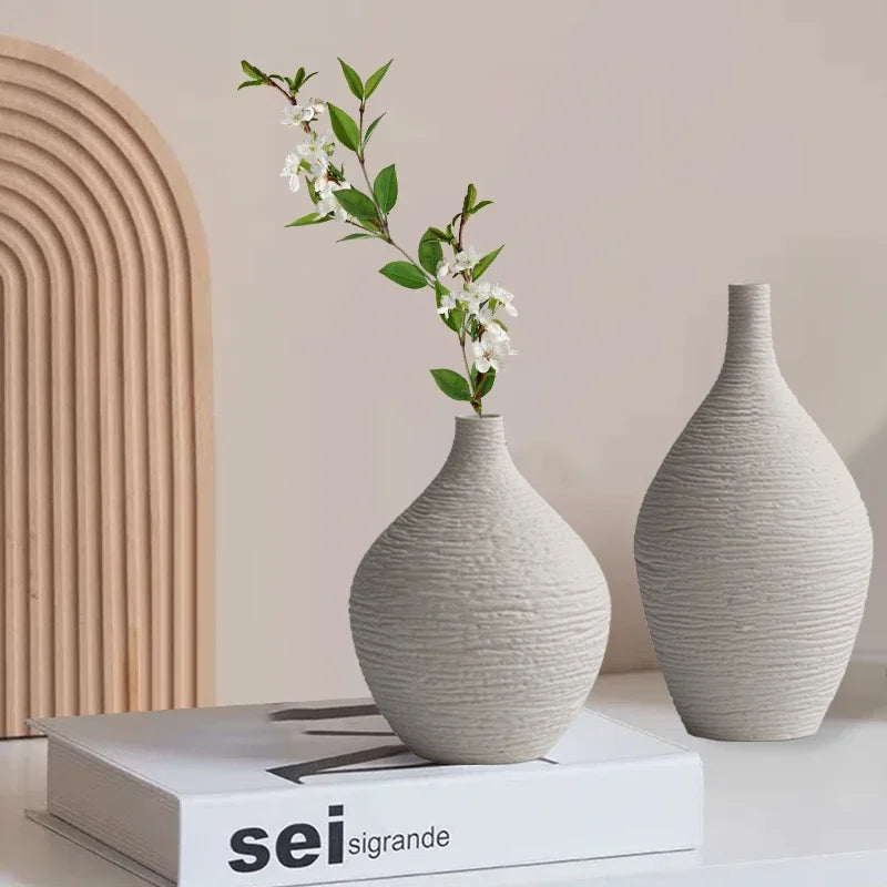 vase décoratif en céramique luxe nordique pour intérieur et bureau