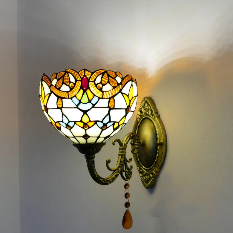 applique murale rétro méditerranéen led baroque tiffany