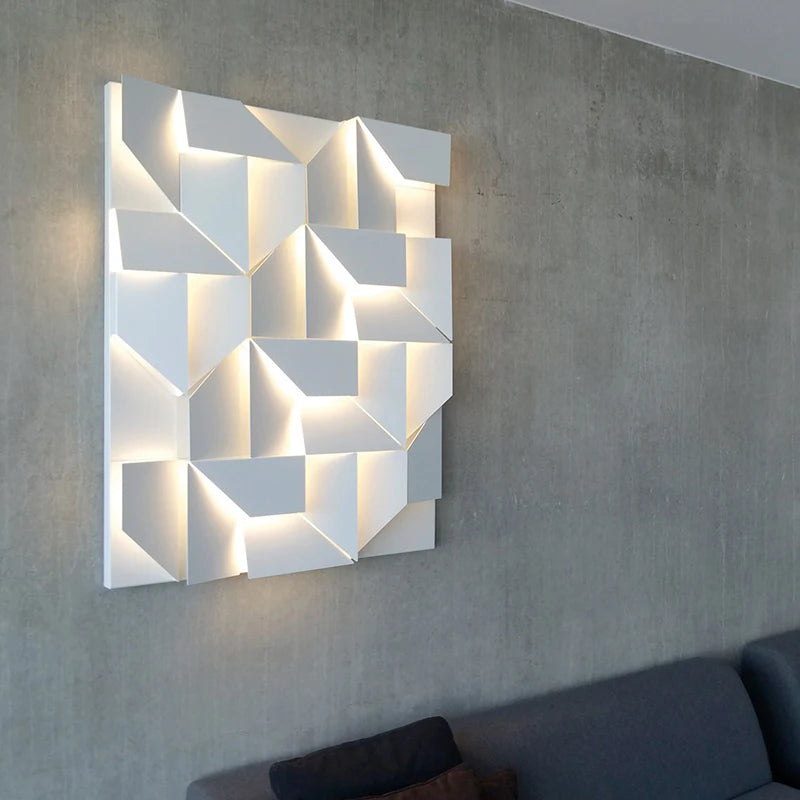 applique murale led ombres éclairage décorations d'allée art