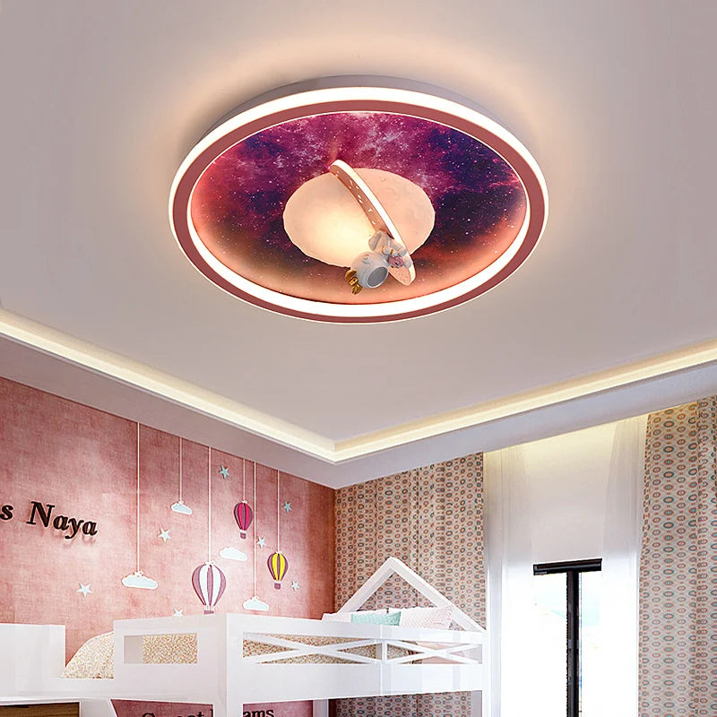 plafonnier led moderne pour chambre d'enfant astronaute décoratif