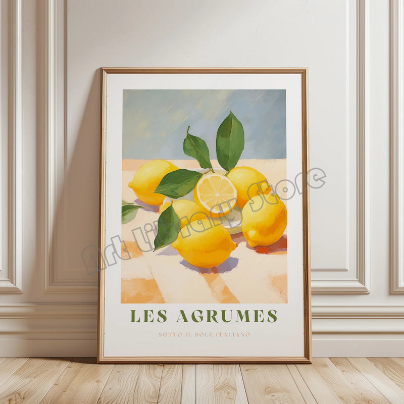 Tableau affiche rétro de nourriture italienne pour décoration murale