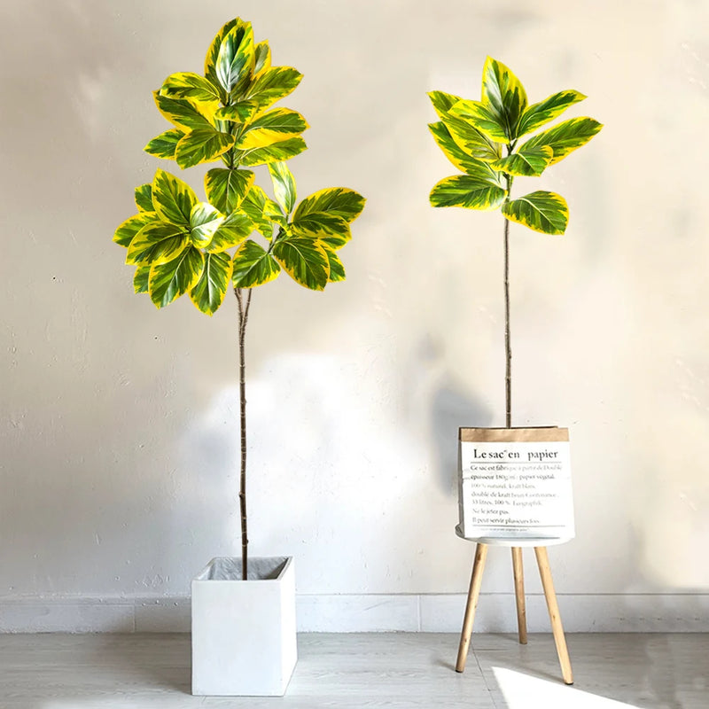 branche de banyan artificielle avec feuilles de magnolia pour décoration