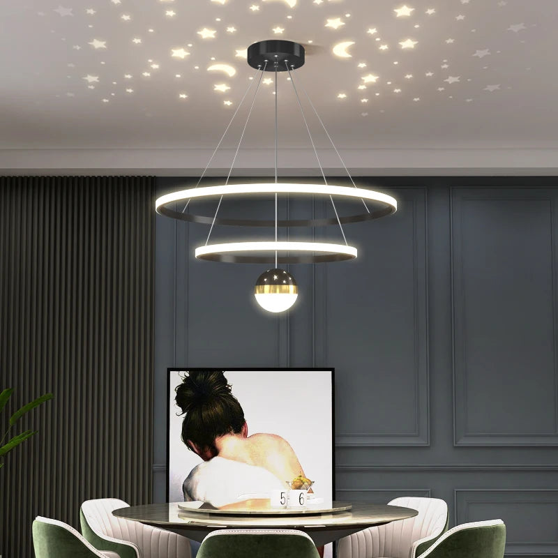 suspension design ronde en led pour décoration moderne