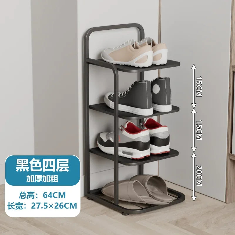 étagère à chaussures moderne en métal pour un rangement vertical élégant