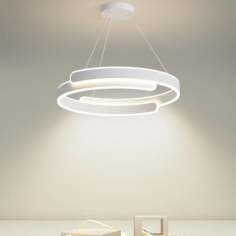 suspension led anneau design pour décoration intérieure élégante