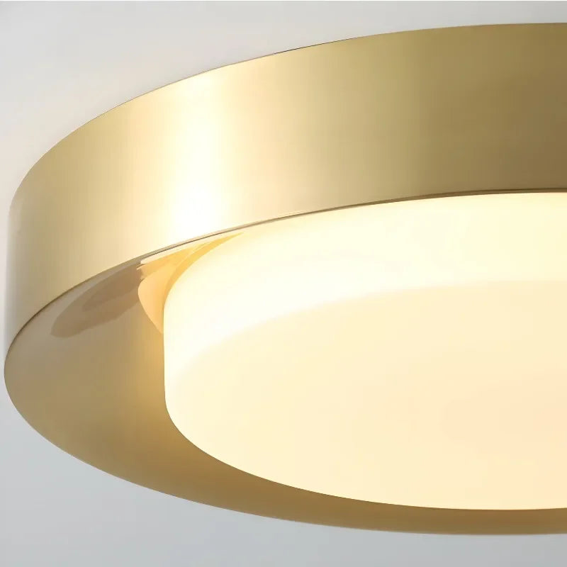 plafonnier led moderne en laiton décoration intérieure lumière design luxe