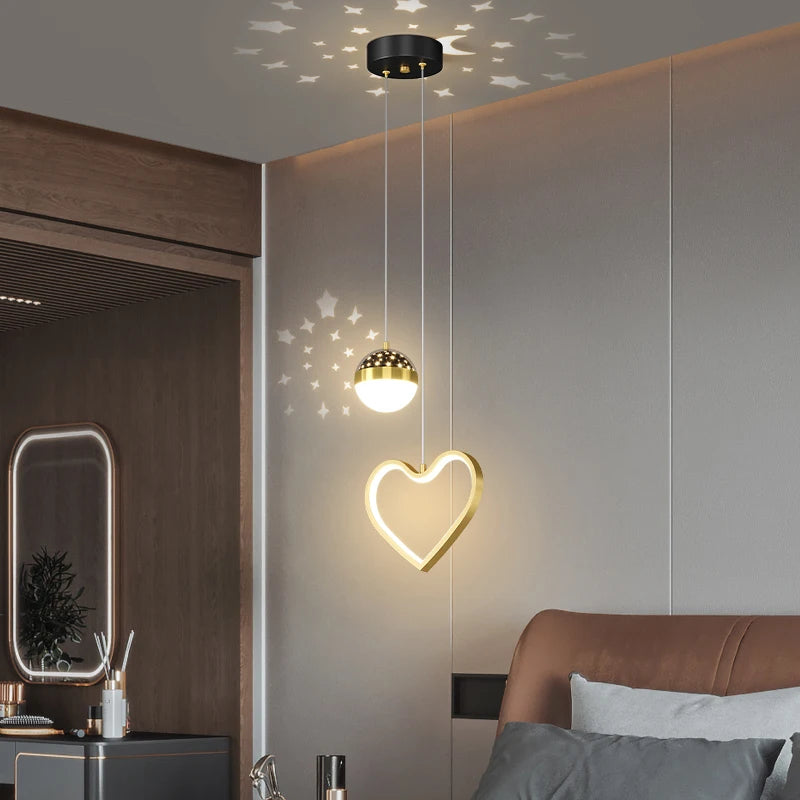 lustre moderne minimaliste de luxe projection ciel étoilé