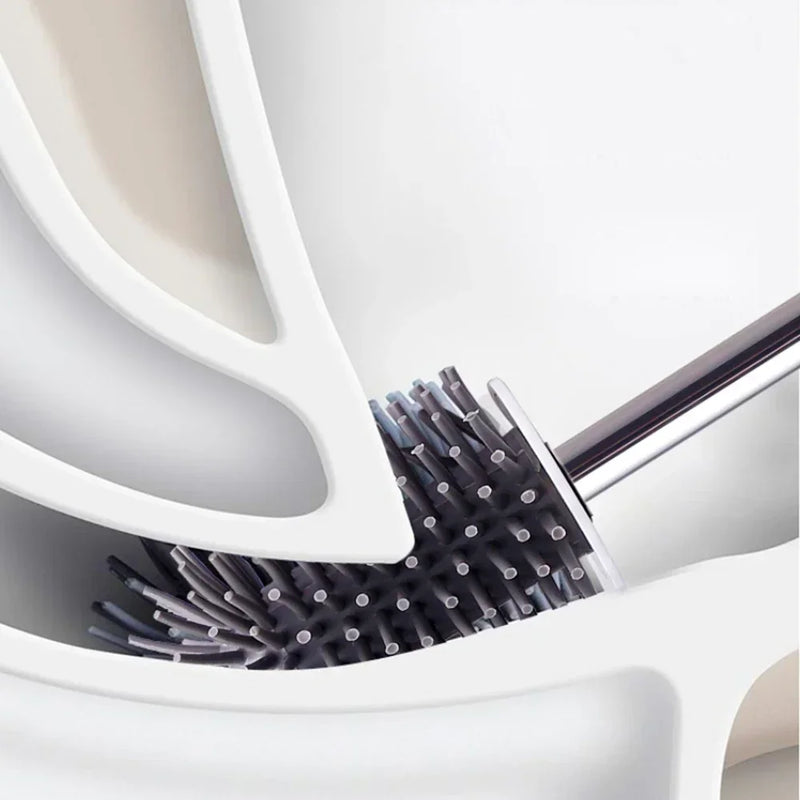 brosse de toilette à long manche poils souples sans impasse