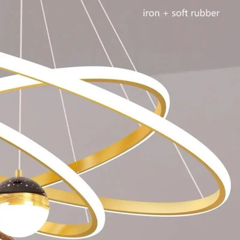 suspension design ronde en led pour décoration moderne