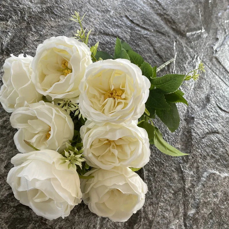 bouquet de roses en soie pour mariage et décoration intérieure