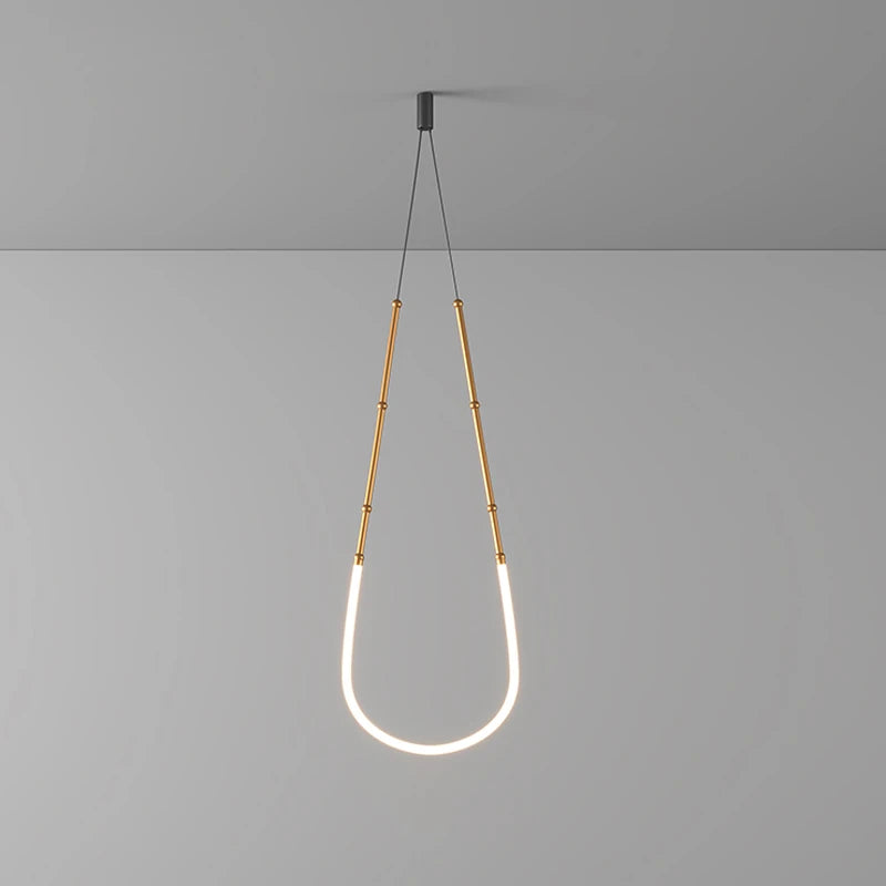 lustre linéaire à led design en acier inoxydable minimaliste