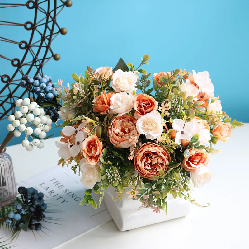 bouquet de fleurs artificielles pour décoration mariage et événements