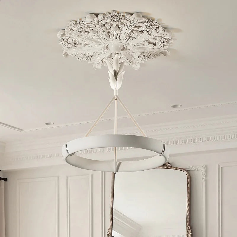 Aipaite Modern Faux Sculpture Round Chandelier is an indoor light fixture for living room, study and bedroom