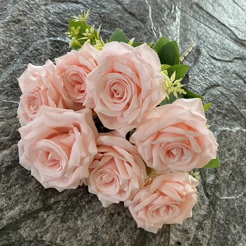 bouquet de roses artificielles décoratives pour événements et salles