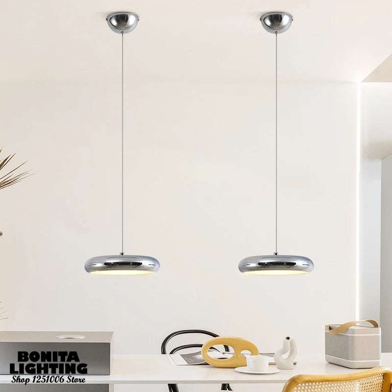 suspension à led minimaliste moderne design luxe ronde avec gradation