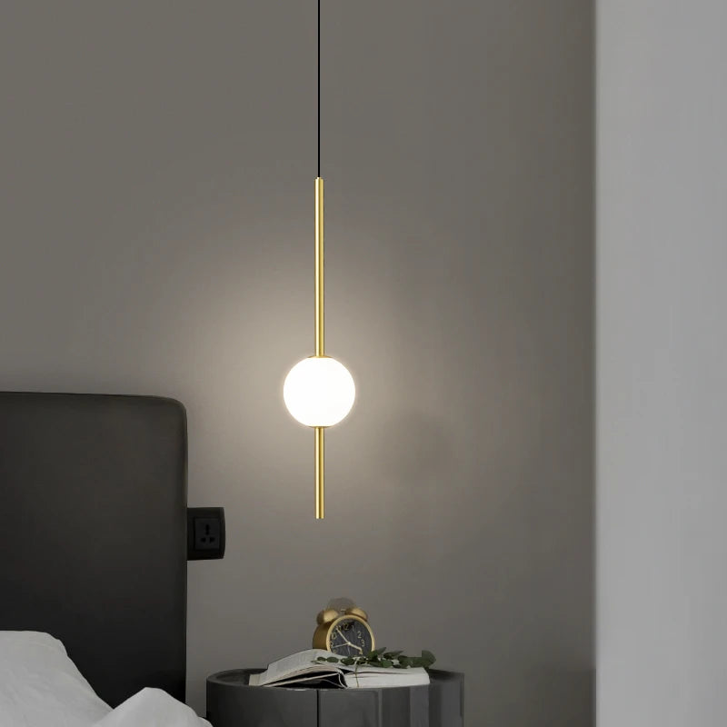 suspension LED en laiton design moderne avec cordon réglable en verre de cristal