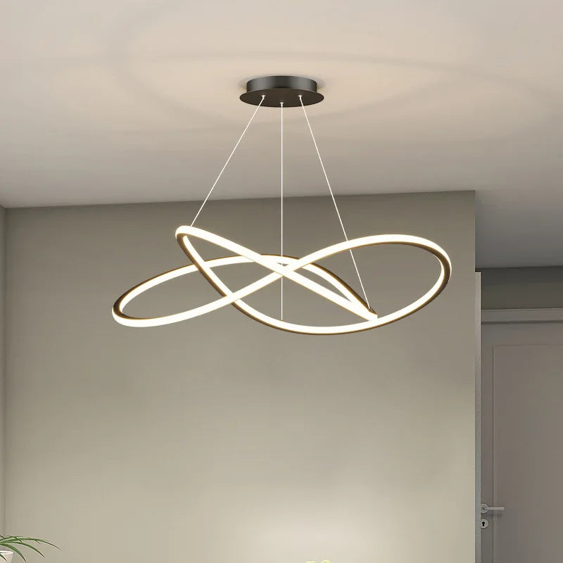 lustre moderne à led pour décoration intérieure élégante