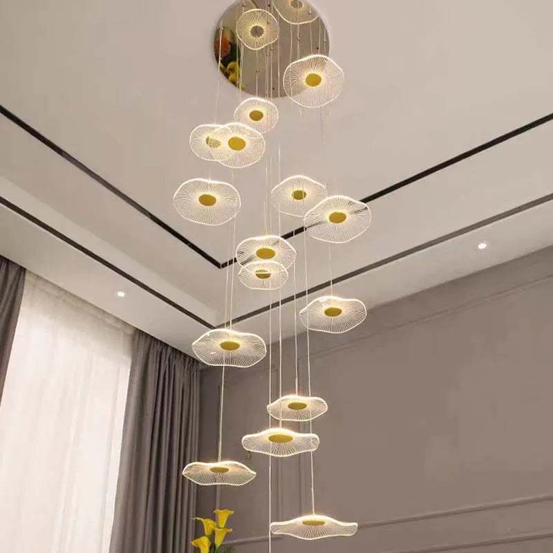 suspension moderne en acrylique pour décoration intérieure élégante