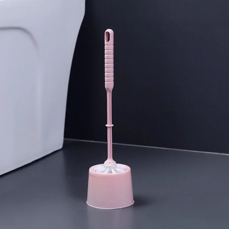 brosse de toilette avec support et poils souples pour nettoyage rapide