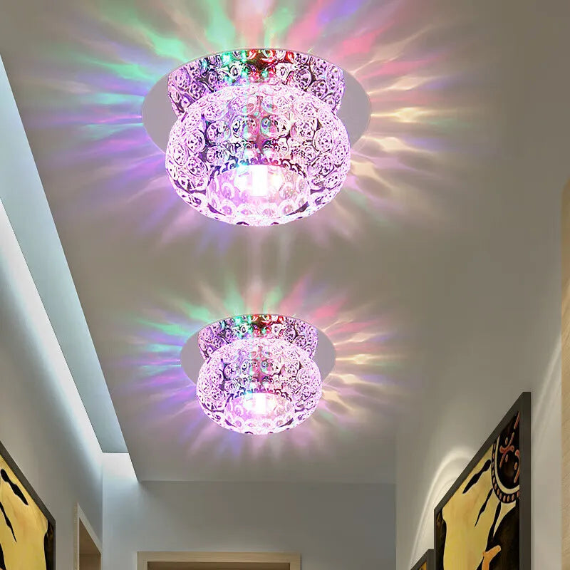 plafonnier en cristal à led pour décoration moderne