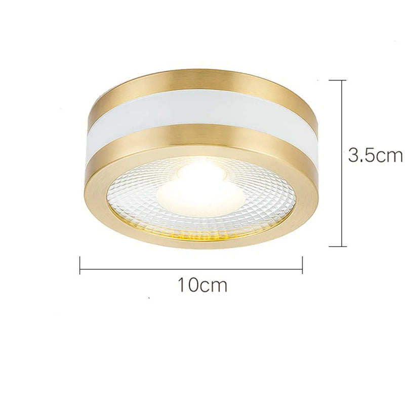 plafonnier led ultra fin en cuivre pour décoration intérieure moderne