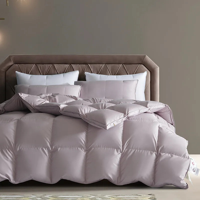 couette d'hiver en duvet d'oie avec noyau chaud en coton