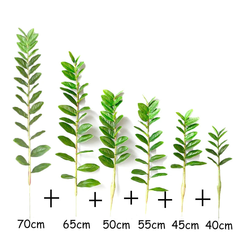 plantes artificielles ficus et zamioculcas pour décoration intérieure