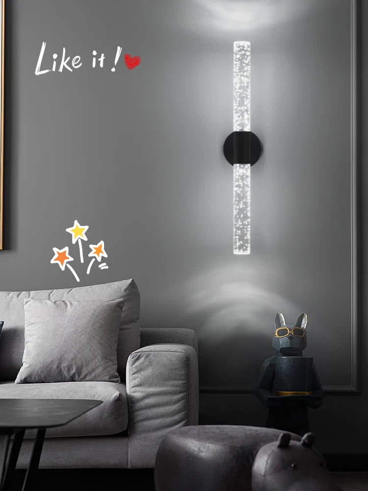 applique murale led moderne avec bulle pour fond tv