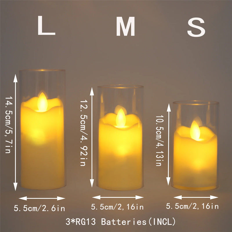 lot de 6 bougies LED sans flamme pour mariage et noël