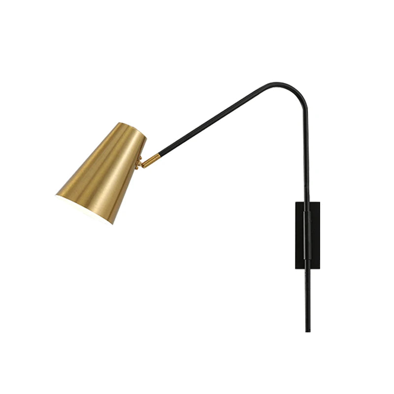 Minimally Adjustable Bedroom Bedside Wall Lamp, Long Arm Dining Room Wall Lamp, Nordic Long Pole Industrial Style Swing Arm Lamp