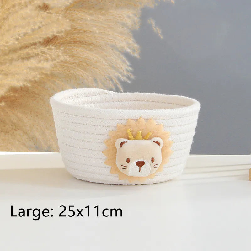 panier de rangement tissé animaux pour jouets et divers objets