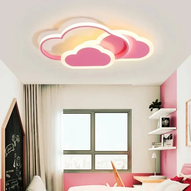 plafonnier led nuage dessin animé style nordique minimaliste enfant