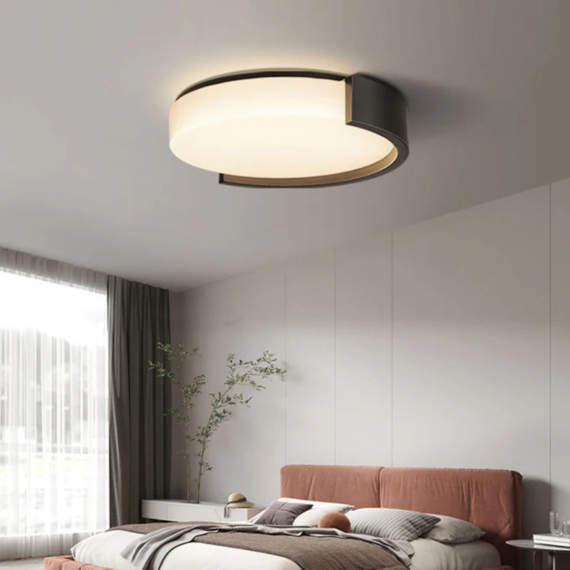 plafond moderne à leds simple décoratif lumière loft lampe ronde