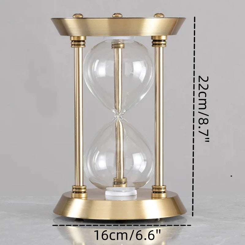 sablier en verre avec piliers décoration de bureau minuterie élégante