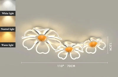 plafonnier floral à led pour chambre et salon