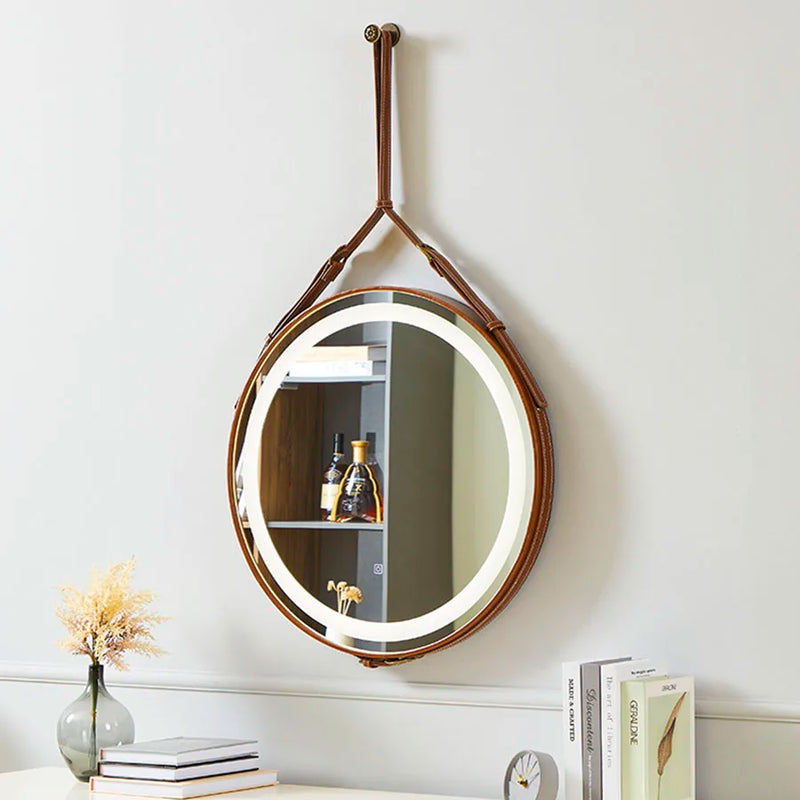 miroirs décoratifs ronds en bois pour décoration intérieure