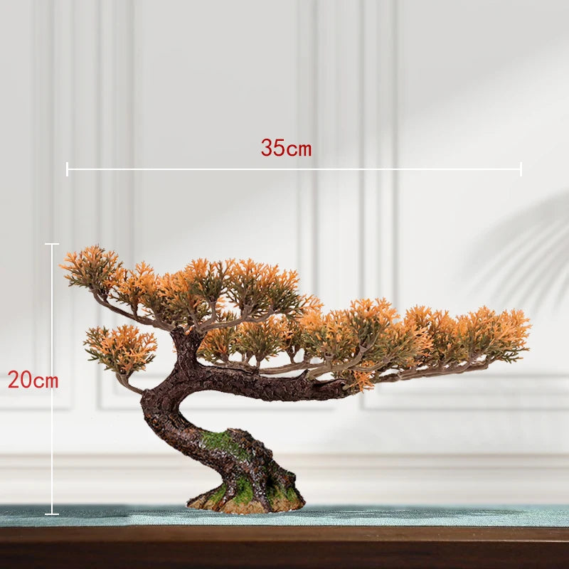 décoration intérieure faux arbre bonsaï style chinois pour un paysage apaisant