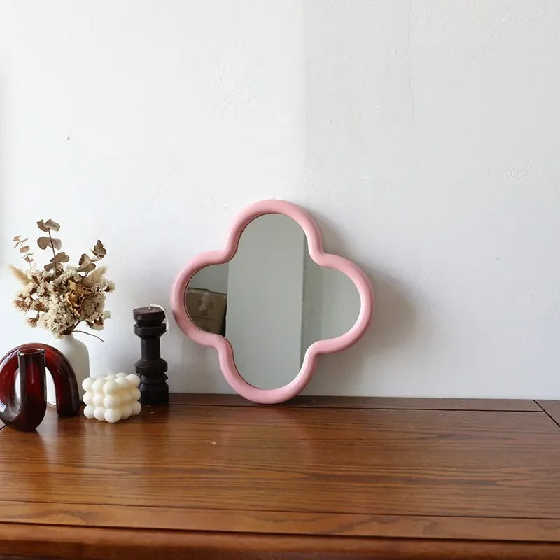 miroirs décoratifs en bois sur pied pour la vanité