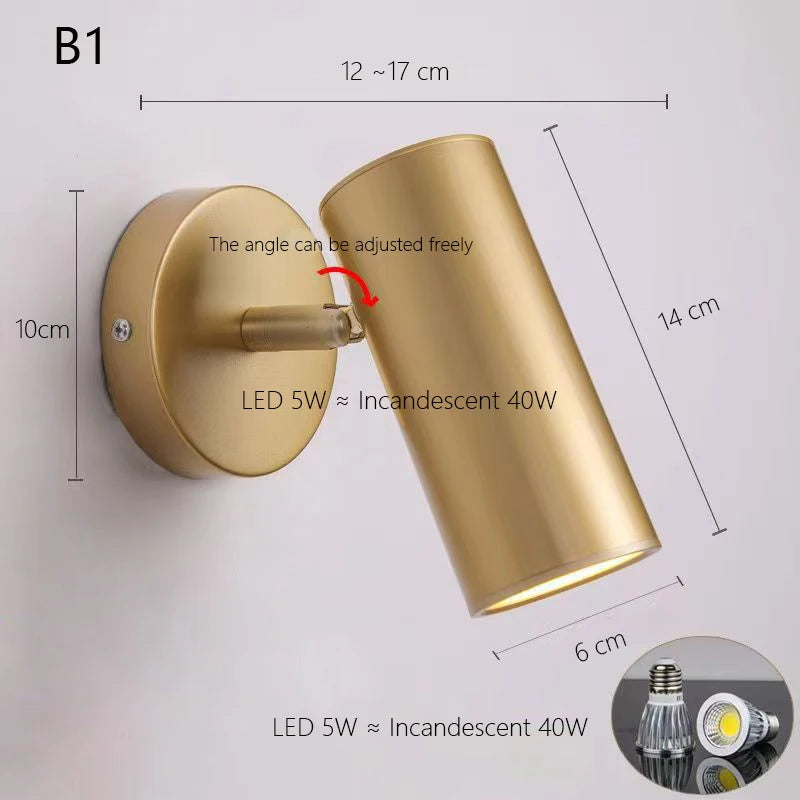 applique murale nordique réglable lampe LED moderne minimaliste rotative