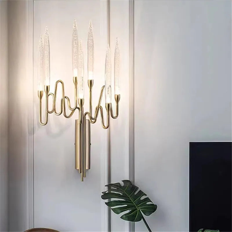 applique murale en cristal design lumineux pour intérieur élégant