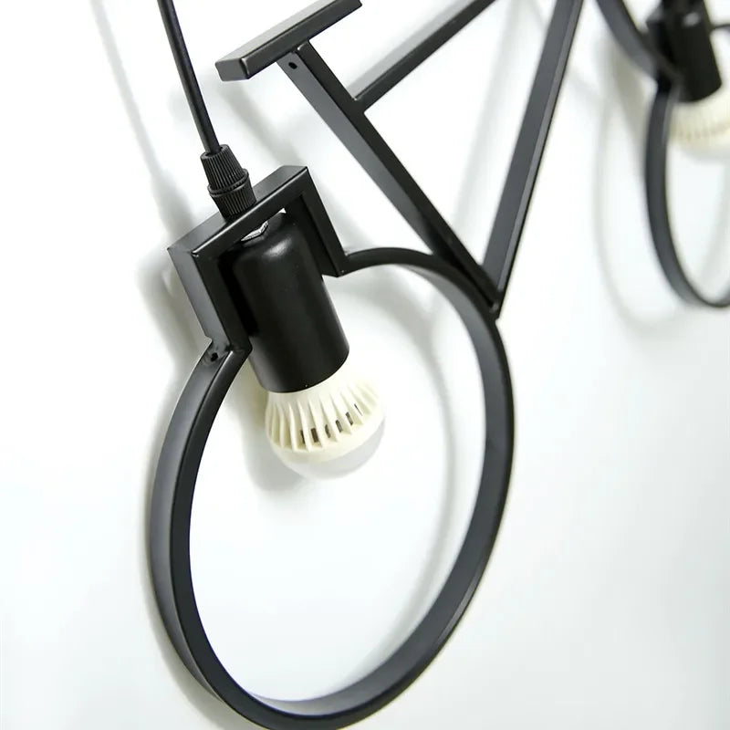 suspension modernes en fer forme vélo pour décoration maison