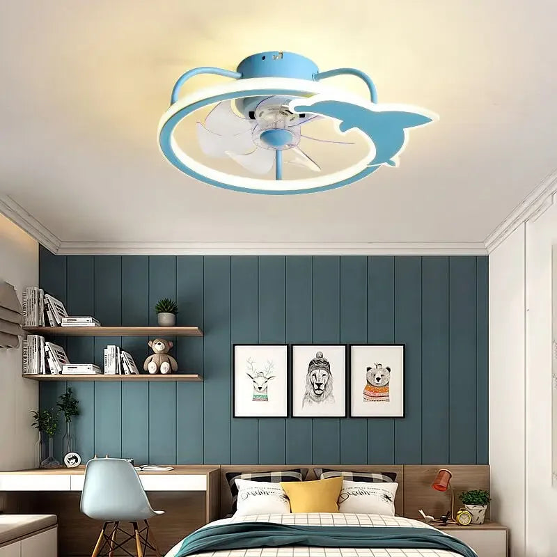 ventilateur de plafond intelligent avec lumières et télécommande