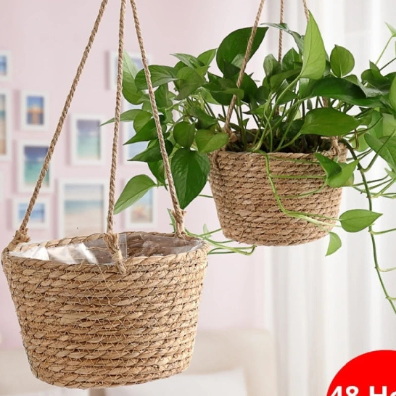 jardinière suspendue en macramé panier de rangement pour plantes d'intérieur extérieur