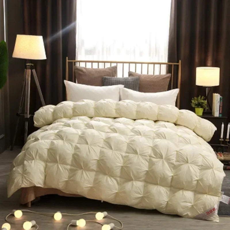 housse de couette matelassée en coton luxe duvet d'oie épaisse hiver